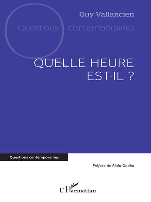 cover image of Quelle heure est-il ?
